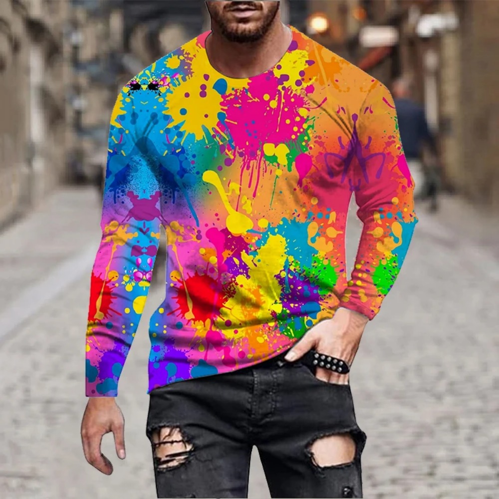 Men Rainbow Paint Splash 3D Pr - 3D Printing Custom 评论和价格