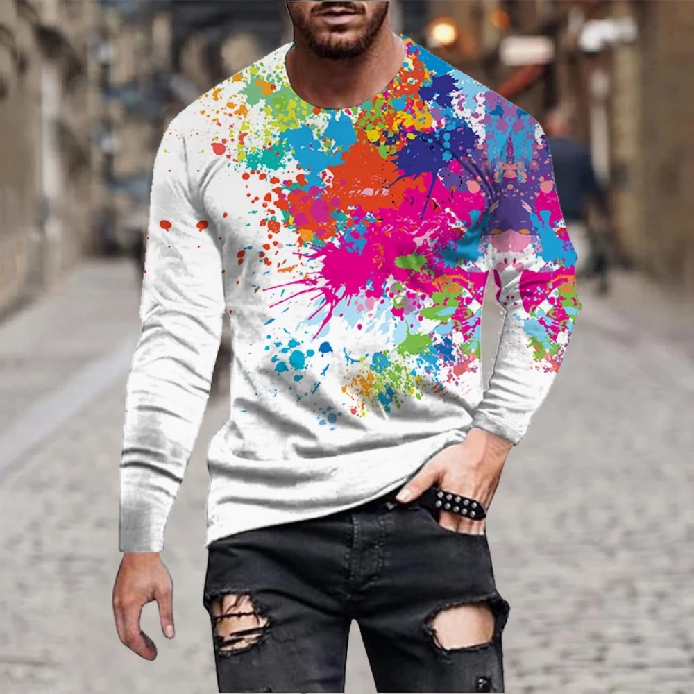 Men Rainbow Paint Splash 3D Pr - 3D Printing Custom 评论和价格