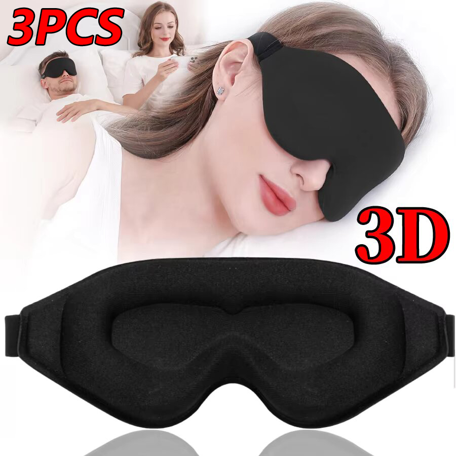 3PCS 3D Memory Foam Sleep Eye  - 3D Printing Mask 评论和价格